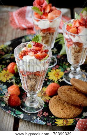 beautiful dessert with berries