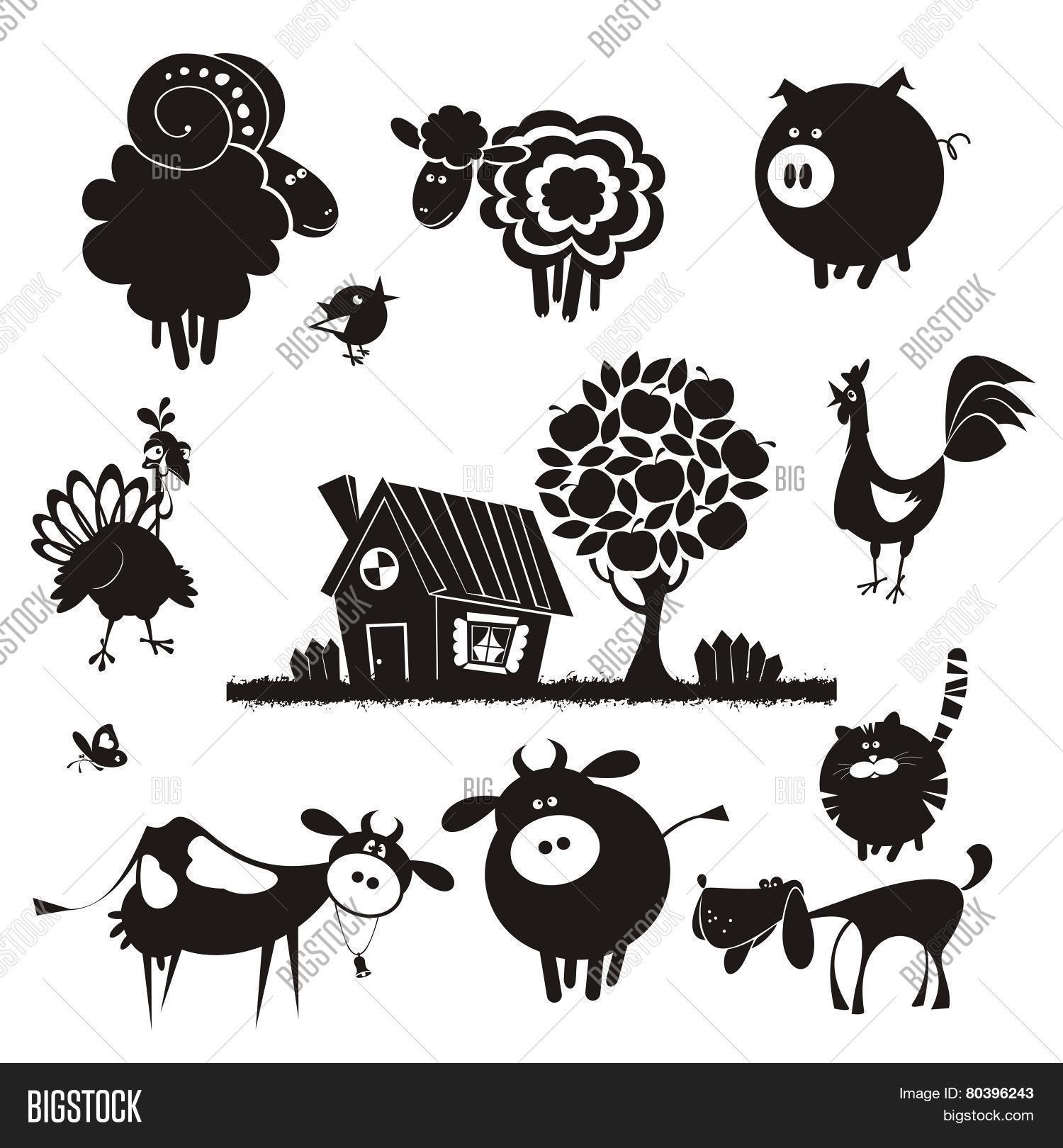 Farm Animals Vector & Photo (Free Trial) | Bigstock