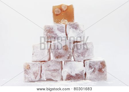 Traditional Turkish dessert, Turkish delight - Rahat Lokum