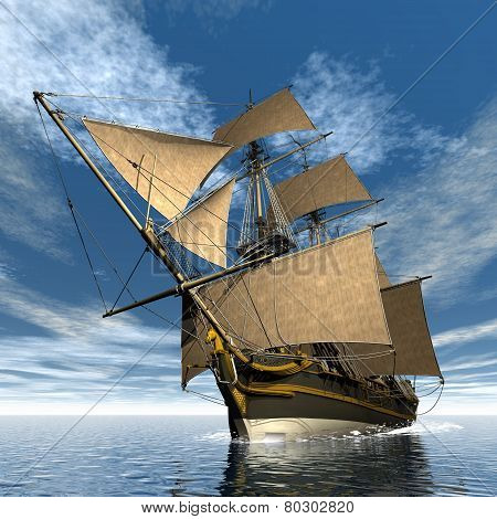 Licorne ship - 3D render