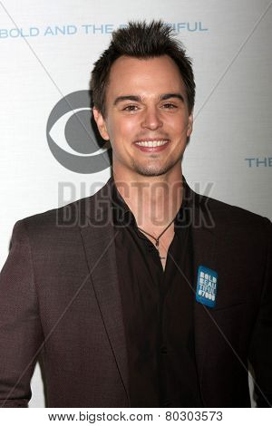 LOS ANGELES - JAN 14:  Darin Brooks as the  Bold and Beautiful Celebrates 7000th Show at a CBS Television City on January 14, 2015 in Los Angeles, CA