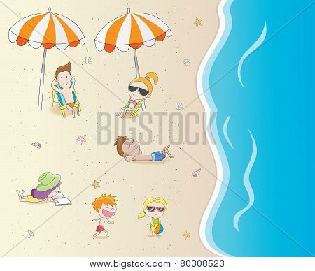 Summer holiday on the beach