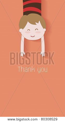 Boy says Thank you / Banner