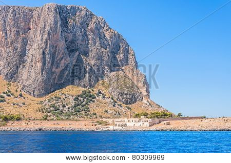 Old Tonnara And Mediterranean Sea In Zingaro Natural Reserve, Italy