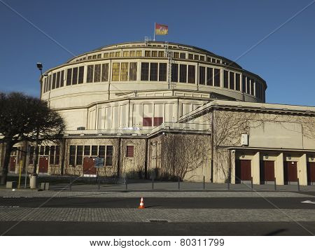 Hala Stulecia (centennial Hall) Also Known As Hala Ludowa (people's Hall) In Wroclaw, Poland