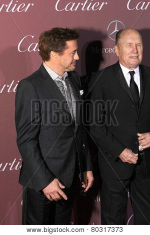 PALM SPRINGS, CA - JAN 3: Robert Downey Jr. and Robert Duvall arrive at the 2015 Palm Springs Film Festival Awards Gala at the Palm Springs Convention Center on January 3, 2015 in Palm Springs, CA.