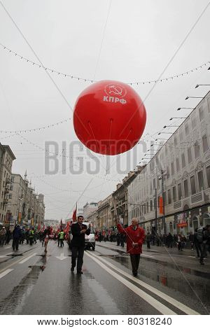 Procession Of Communists In Moscow