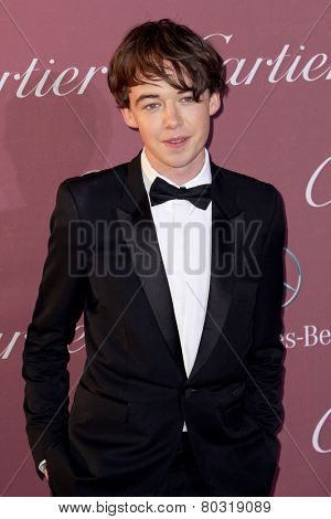 PALM SPRINGS, CA - JAN 3: Alex Lawther arrives at the 2015 Palm Springs International Film Festival Awards Gala at the Palm Springs Convention Center on January 3, 2015 in Palm Springs, CA.
