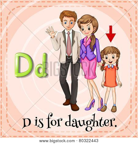 A letter D for daughter
