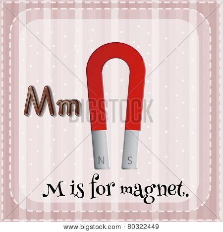 A letter M which stands for magnet