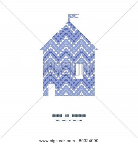 Vector purple drops chevron house silhouette pattern frame