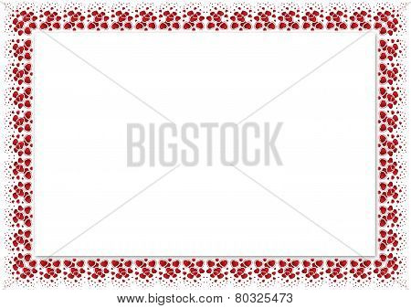 Valentine's Day Frame With Hearts