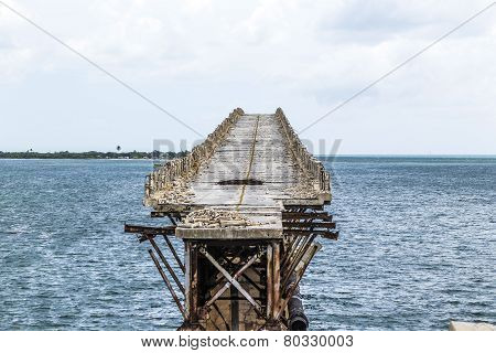 Old Railroad Bridge On The Bahia Honda Keys
