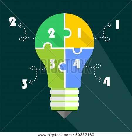 Idea Light Bulb Puzzle
