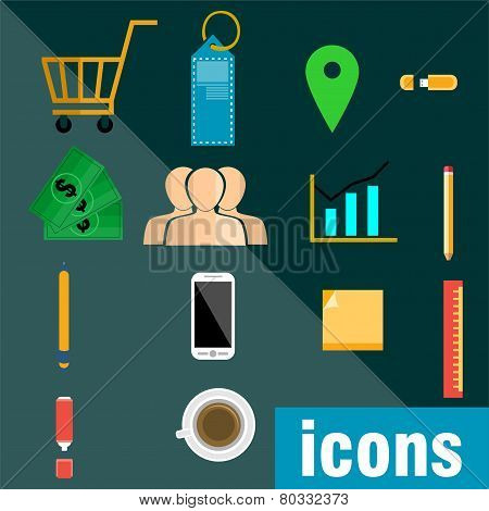 vector business concept icons - Illustration