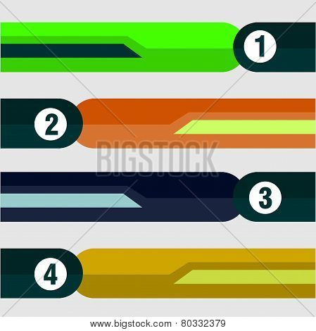 Colorful vector spiral infographics banners - Illustration