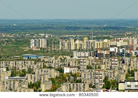 Vilnius City Capital Of Lithuania Aerial View