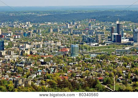 Vilnius City Capital Of Lithuania Aerial View