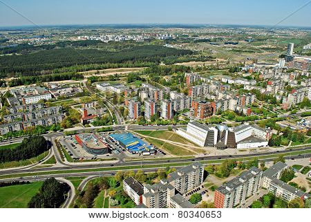 Vilnius City Capital Of Lithuania Aerial View