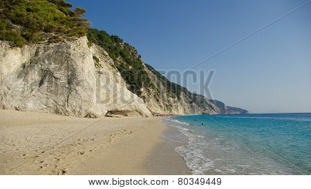 Egremni beach in Levkas, Ionion sea, Greece