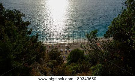Egremni beach in Levkas, Ionion sea, Greece