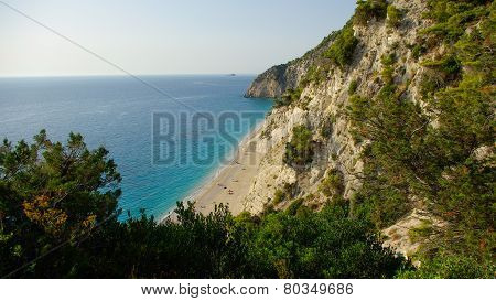 Egremni beach in Levkas, Ionion sea, Greece