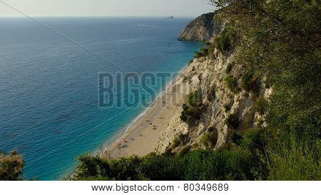 Egremni beach in Levkas, Ionion sea, Greece