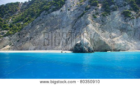 Egremni beach in Levkas, Ionion sea, Greece
