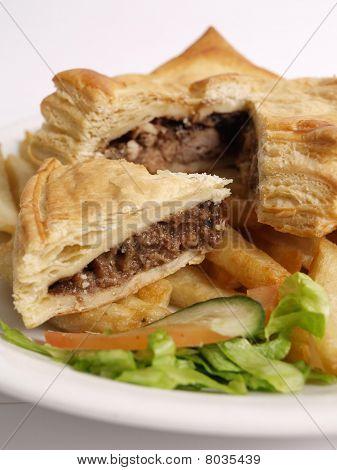 pie and chips