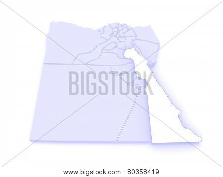 Map of Red Sea (Al Bahr al Ahmar). Egypt. 3d