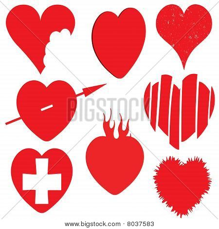 Jeu d'icônes de coeur