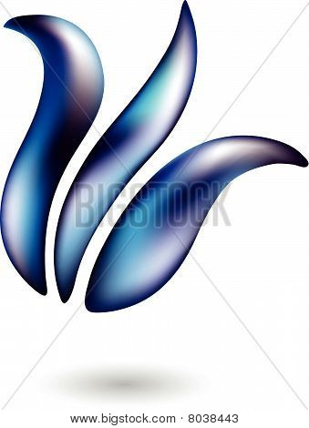 Glossy blue Tulpe