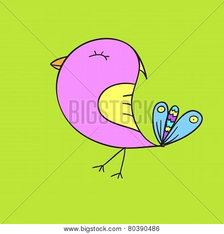 pink bird
