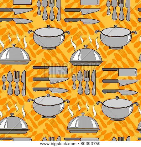 Kitchen Pattern. Vector Illustration