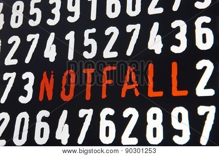 Computer Screen With Notfall Text On Black Background
