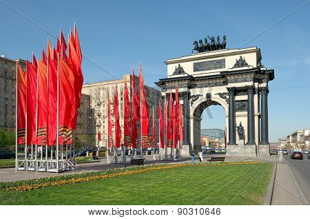 Triumphal Arch on Kutuzovsky Prospekt in Moscow