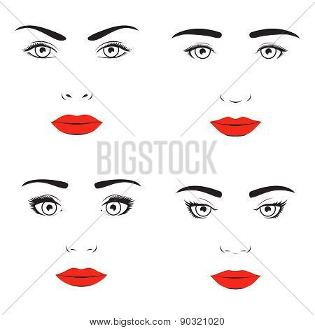 Woman face silhouette