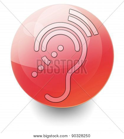 Icon, Button, Pictogram Hearing Impairrment