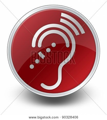 Icon, Button, Pictogram Hearing Impairrment