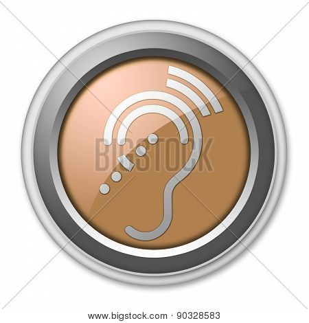 Icon, Button, Pictogram Hearing Impairrment