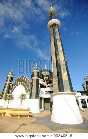 The Crystal Mosque or Masjid Kristal  in Terengganu, Malaysia