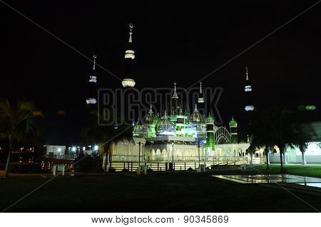 The Crystal Mosque or Masjid Kristal  in Terengganu, Malaysia