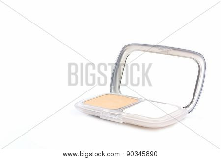 Makeup Powder In White Case.