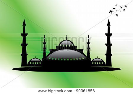 Vector Mosque Welcome Ramadan