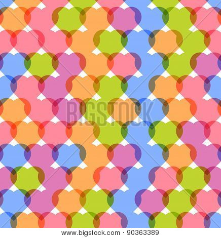 Bright romantic seamless pattern with hearts.