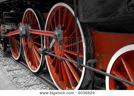 Ruote di azionamento di una locomotiva