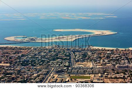 Aerial view of Dubai city