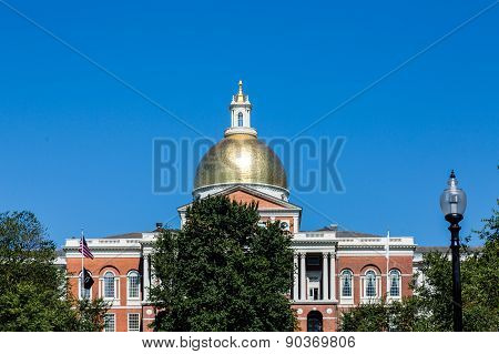 Gold Dome Beyond Green Tree