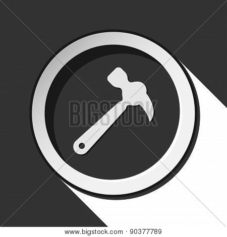 Black Icon With Claw Hammer And Stylized Shadow