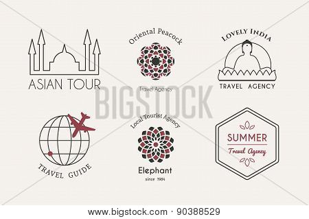 Vector asian logo templates